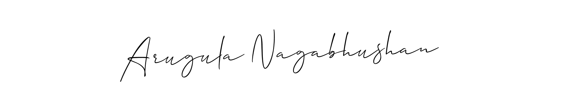 How to Draw Arugula Nagabhushan signature style? Allison_Script is a latest design signature styles for name Arugula Nagabhushan. Arugula Nagabhushan signature style 2 images and pictures png