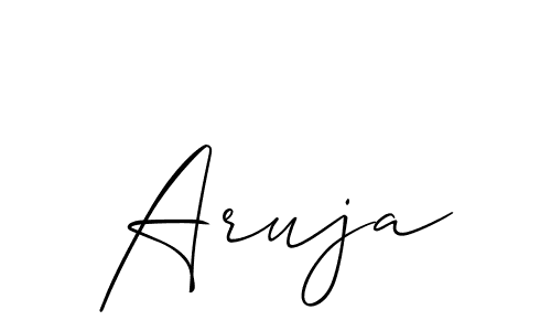 Create a beautiful signature design for name Aruja. With this signature (Allison_Script) fonts, you can make a handwritten signature for free. Aruja signature style 2 images and pictures png