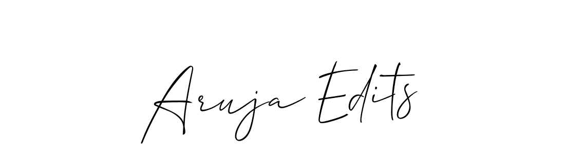 This is the best signature style for the Aruja Edits name. Also you like these signature font (Allison_Script). Mix name signature. Aruja Edits signature style 2 images and pictures png