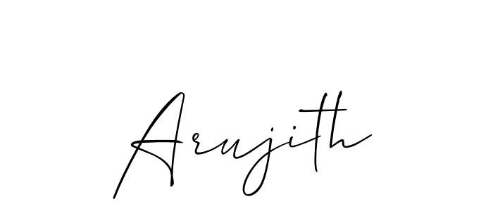 Use a signature maker to create a handwritten signature online. With this signature software, you can design (Allison_Script) your own signature for name Arujith. Arujith signature style 2 images and pictures png