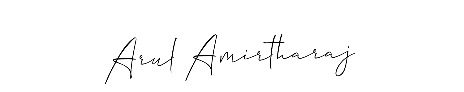 How to Draw Arul Amirtharaj signature style? Allison_Script is a latest design signature styles for name Arul Amirtharaj. Arul Amirtharaj signature style 2 images and pictures png