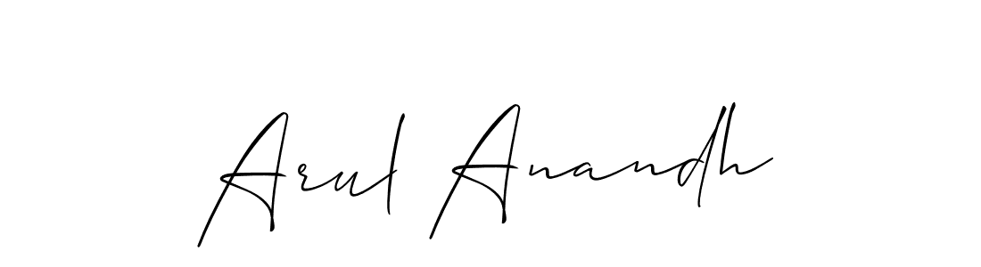 How to Draw Arul Anandh signature style? Allison_Script is a latest design signature styles for name Arul Anandh. Arul Anandh signature style 2 images and pictures png