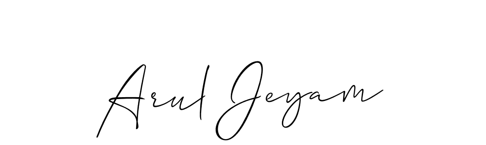 It looks lik you need a new signature style for name Arul Jeyam. Design unique handwritten (Allison_Script) signature with our free signature maker in just a few clicks. Arul Jeyam signature style 2 images and pictures png