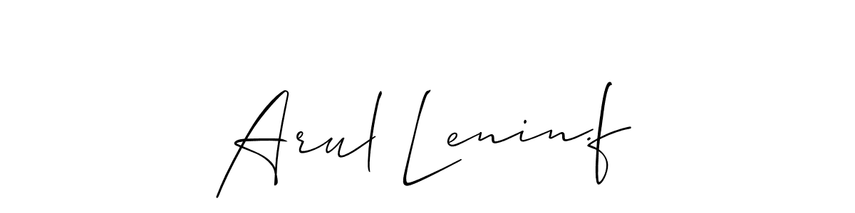 Also You can easily find your signature by using the search form. We will create Arul Lenin.f name handwritten signature images for you free of cost using Allison_Script sign style. Arul Lenin.f signature style 2 images and pictures png