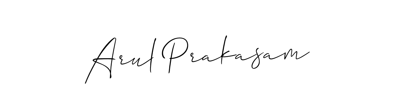 Make a beautiful signature design for name Arul Prakasam. With this signature (Allison_Script) style, you can create a handwritten signature for free. Arul Prakasam signature style 2 images and pictures png