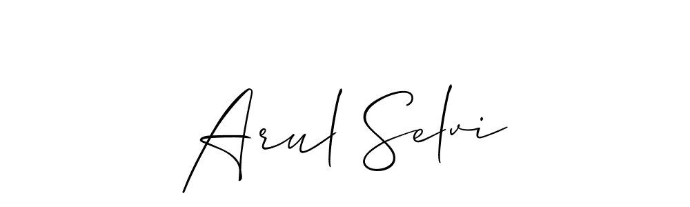 Arul Selvi stylish signature style. Best Handwritten Sign (Allison_Script) for my name. Handwritten Signature Collection Ideas for my name Arul Selvi. Arul Selvi signature style 2 images and pictures png