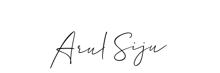 This is the best signature style for the Arul Siju name. Also you like these signature font (Allison_Script). Mix name signature. Arul Siju signature style 2 images and pictures png