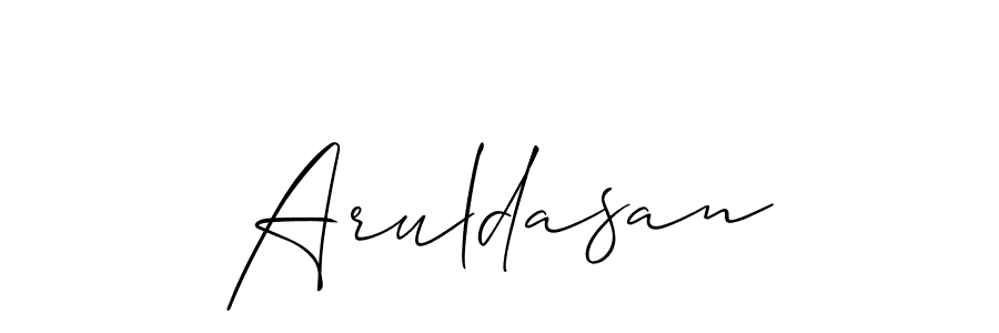 Design your own signature with our free online signature maker. With this signature software, you can create a handwritten (Allison_Script) signature for name Aruldasan. Aruldasan signature style 2 images and pictures png