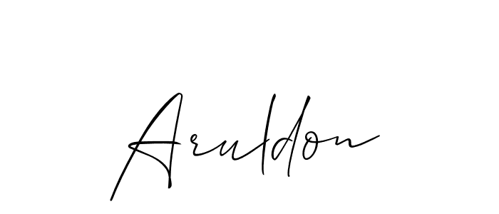 Make a beautiful signature design for name Aruldon. With this signature (Allison_Script) style, you can create a handwritten signature for free. Aruldon signature style 2 images and pictures png