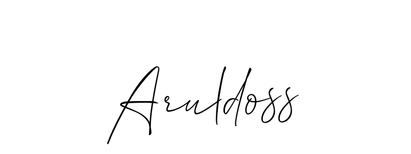 Allison_Script is a professional signature style that is perfect for those who want to add a touch of class to their signature. It is also a great choice for those who want to make their signature more unique. Get Aruldoss name to fancy signature for free. Aruldoss signature style 2 images and pictures png