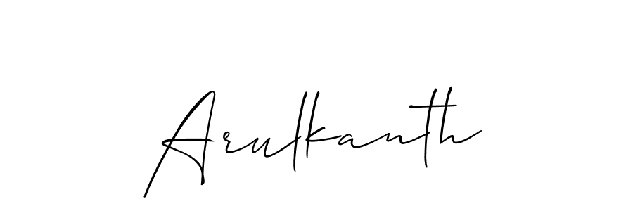 How to make Arulkanth name signature. Use Allison_Script style for creating short signs online. This is the latest handwritten sign. Arulkanth signature style 2 images and pictures png