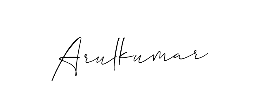 Also we have Arulkumar name is the best signature style. Create professional handwritten signature collection using Allison_Script autograph style. Arulkumar signature style 2 images and pictures png