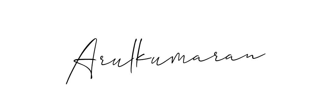 Design your own signature with our free online signature maker. With this signature software, you can create a handwritten (Allison_Script) signature for name Arulkumaran. Arulkumaran signature style 2 images and pictures png