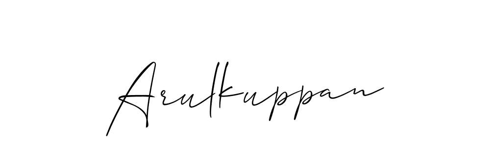 Create a beautiful signature design for name Arulkuppan. With this signature (Allison_Script) fonts, you can make a handwritten signature for free. Arulkuppan signature style 2 images and pictures png