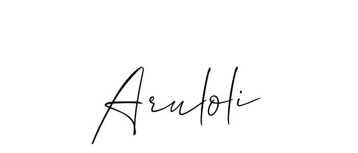 You should practise on your own different ways (Allison_Script) to write your name (Aruloli) in signature. don't let someone else do it for you. Aruloli signature style 2 images and pictures png