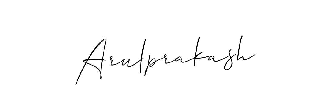 Design your own signature with our free online signature maker. With this signature software, you can create a handwritten (Allison_Script) signature for name Arulprakash. Arulprakash signature style 2 images and pictures png