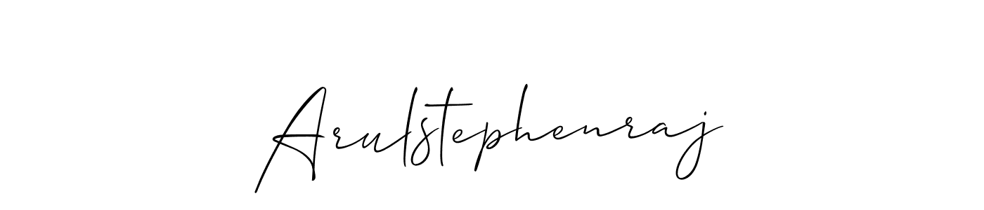 Make a beautiful signature design for name Arulstephenraj. With this signature (Allison_Script) style, you can create a handwritten signature for free. Arulstephenraj signature style 2 images and pictures png