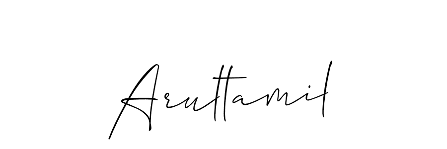 Make a beautiful signature design for name Arultamil. With this signature (Allison_Script) style, you can create a handwritten signature for free. Arultamil signature style 2 images and pictures png