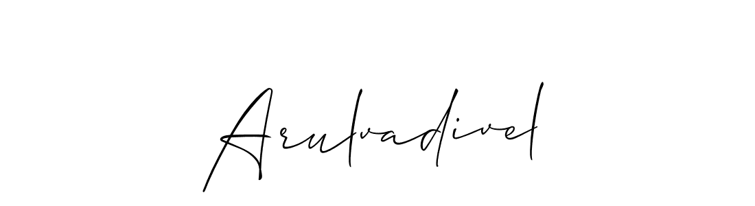 How to make Arulvadivel name signature. Use Allison_Script style for creating short signs online. This is the latest handwritten sign. Arulvadivel signature style 2 images and pictures png