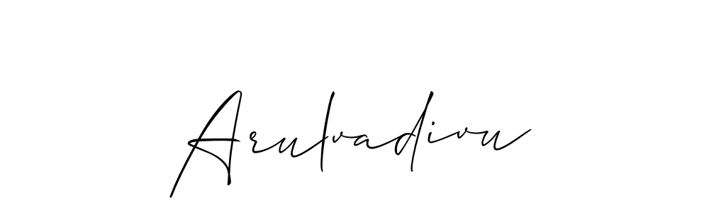 Arulvadivu stylish signature style. Best Handwritten Sign (Allison_Script) for my name. Handwritten Signature Collection Ideas for my name Arulvadivu. Arulvadivu signature style 2 images and pictures png