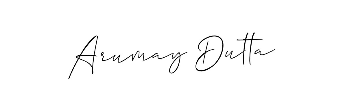 How to make Arumay Dutta signature? Allison_Script is a professional autograph style. Create handwritten signature for Arumay Dutta name. Arumay Dutta signature style 2 images and pictures png