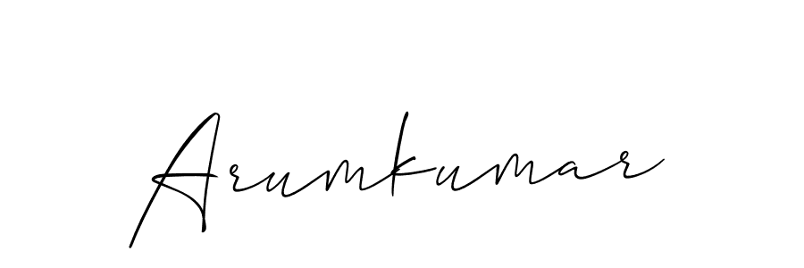 Create a beautiful signature design for name Arumkumar. With this signature (Allison_Script) fonts, you can make a handwritten signature for free. Arumkumar signature style 2 images and pictures png