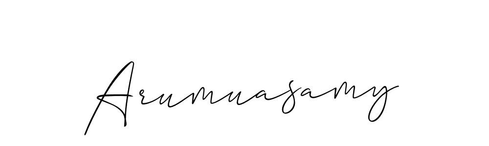 Use a signature maker to create a handwritten signature online. With this signature software, you can design (Allison_Script) your own signature for name Arumuasamy. Arumuasamy signature style 2 images and pictures png