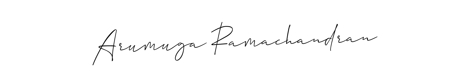 It looks lik you need a new signature style for name Arumuga Ramachandran. Design unique handwritten (Allison_Script) signature with our free signature maker in just a few clicks. Arumuga Ramachandran signature style 2 images and pictures png