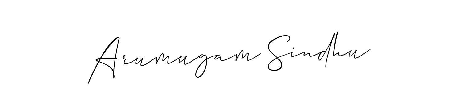 Arumugam Sindhu stylish signature style. Best Handwritten Sign (Allison_Script) for my name. Handwritten Signature Collection Ideas for my name Arumugam Sindhu. Arumugam Sindhu signature style 2 images and pictures png