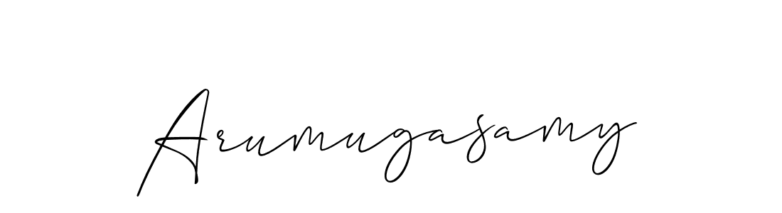 Make a beautiful signature design for name Arumugasamy. With this signature (Allison_Script) style, you can create a handwritten signature for free. Arumugasamy signature style 2 images and pictures png