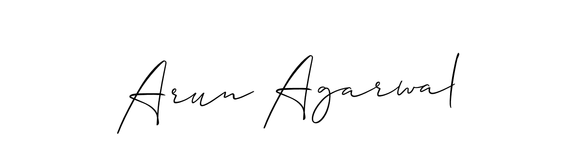 How to make Arun Agarwal signature? Allison_Script is a professional autograph style. Create handwritten signature for Arun Agarwal name. Arun Agarwal signature style 2 images and pictures png