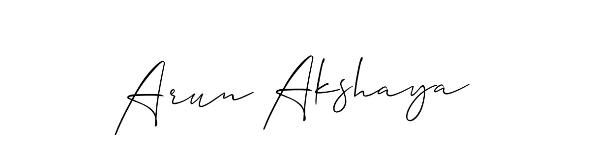 You should practise on your own different ways (Allison_Script) to write your name (Arun Akshaya) in signature. don't let someone else do it for you. Arun Akshaya signature style 2 images and pictures png