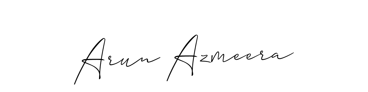 Make a beautiful signature design for name Arun Azmeera. With this signature (Allison_Script) style, you can create a handwritten signature for free. Arun Azmeera signature style 2 images and pictures png