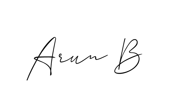 Similarly Allison_Script is the best handwritten signature design. Signature creator online .You can use it as an online autograph creator for name Arun B. Arun B signature style 2 images and pictures png
