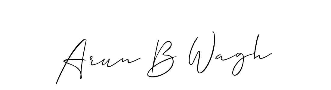 Design your own signature with our free online signature maker. With this signature software, you can create a handwritten (Allison_Script) signature for name Arun B Wagh. Arun B Wagh signature style 2 images and pictures png