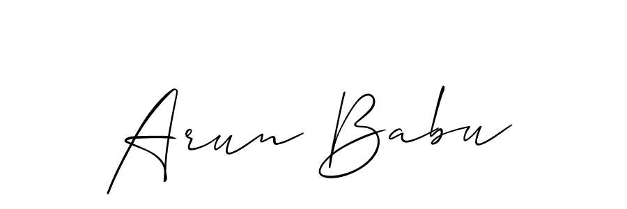 Best and Professional Signature Style for Arun Babu. Allison_Script Best Signature Style Collection. Arun Babu signature style 2 images and pictures png