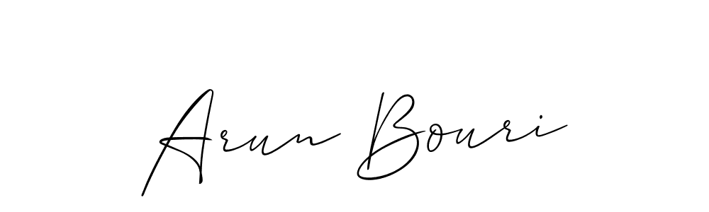 Design your own signature with our free online signature maker. With this signature software, you can create a handwritten (Allison_Script) signature for name Arun Bouri. Arun Bouri signature style 2 images and pictures png