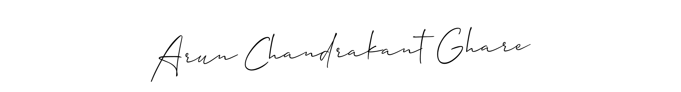 Design your own signature with our free online signature maker. With this signature software, you can create a handwritten (Allison_Script) signature for name Arun Chandrakant Ghare. Arun Chandrakant Ghare signature style 2 images and pictures png