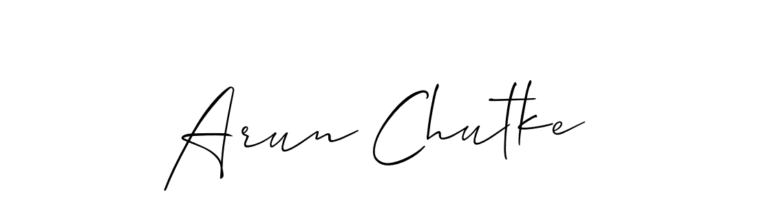 Design your own signature with our free online signature maker. With this signature software, you can create a handwritten (Allison_Script) signature for name Arun Chutke. Arun Chutke signature style 2 images and pictures png