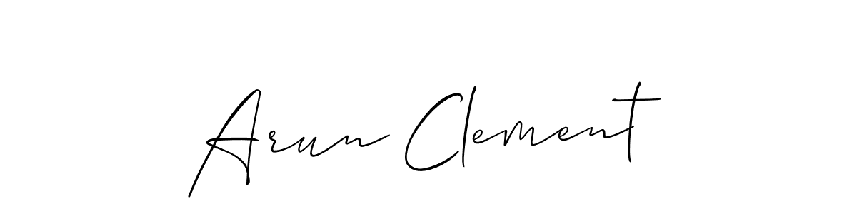 Design your own signature with our free online signature maker. With this signature software, you can create a handwritten (Allison_Script) signature for name Arun Clement. Arun Clement signature style 2 images and pictures png