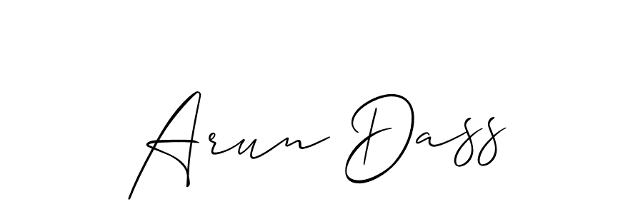 Arun Dass stylish signature style. Best Handwritten Sign (Allison_Script) for my name. Handwritten Signature Collection Ideas for my name Arun Dass. Arun Dass signature style 2 images and pictures png