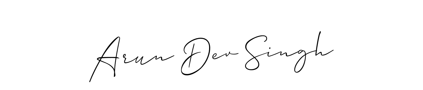 How to Draw Arun Dev Singh signature style? Allison_Script is a latest design signature styles for name Arun Dev Singh. Arun Dev Singh signature style 2 images and pictures png