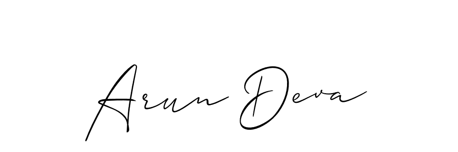 Best and Professional Signature Style for Arun Deva. Allison_Script Best Signature Style Collection. Arun Deva signature style 2 images and pictures png