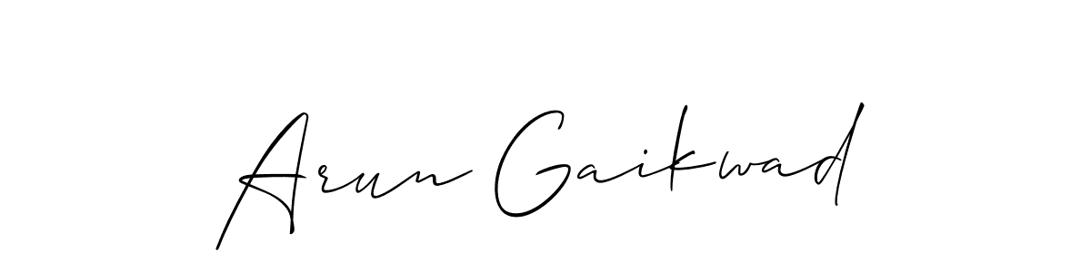 Make a beautiful signature design for name Arun Gaikwad. With this signature (Allison_Script) style, you can create a handwritten signature for free. Arun Gaikwad signature style 2 images and pictures png