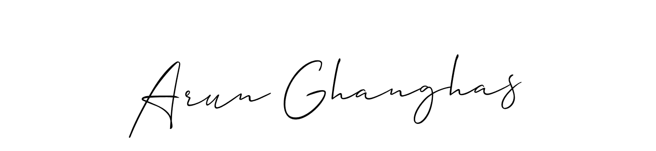 How to make Arun Ghanghas signature? Allison_Script is a professional autograph style. Create handwritten signature for Arun Ghanghas name. Arun Ghanghas signature style 2 images and pictures png