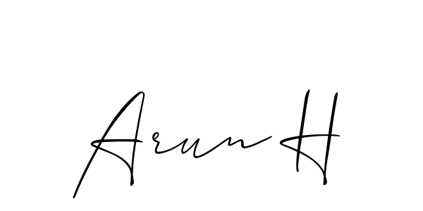 Arun H stylish signature style. Best Handwritten Sign (Allison_Script) for my name. Handwritten Signature Collection Ideas for my name Arun H. Arun H signature style 2 images and pictures png