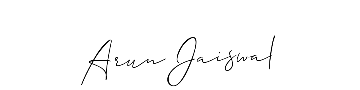 Design your own signature with our free online signature maker. With this signature software, you can create a handwritten (Allison_Script) signature for name Arun Jaiswal. Arun Jaiswal signature style 2 images and pictures png