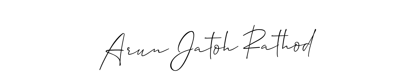 Arun Jatoh Rathod stylish signature style. Best Handwritten Sign (Allison_Script) for my name. Handwritten Signature Collection Ideas for my name Arun Jatoh Rathod. Arun Jatoh Rathod signature style 2 images and pictures png