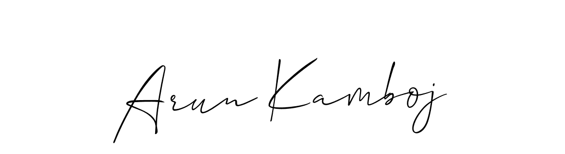 How to Draw Arun Kamboj signature style? Allison_Script is a latest design signature styles for name Arun Kamboj. Arun Kamboj signature style 2 images and pictures png