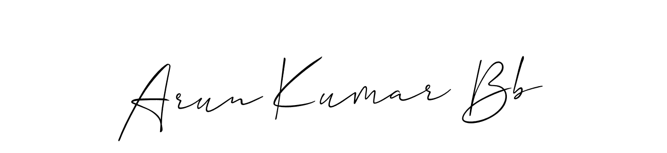 Use a signature maker to create a handwritten signature online. With this signature software, you can design (Allison_Script) your own signature for name Arun Kumar Bb. Arun Kumar Bb signature style 2 images and pictures png